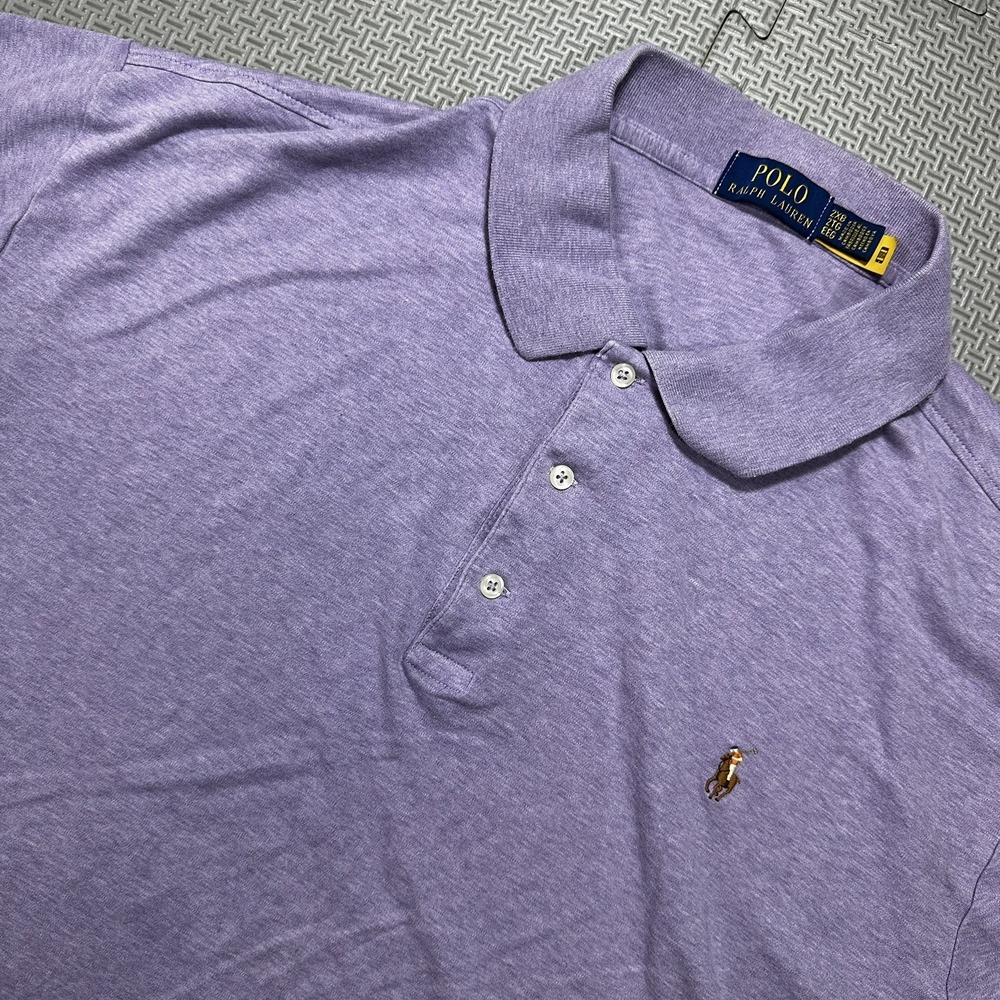 Mens Polo Ralph Lauren Classic Fit Polo Shirt Size 2XB 2XL BIG Golf SS Purple